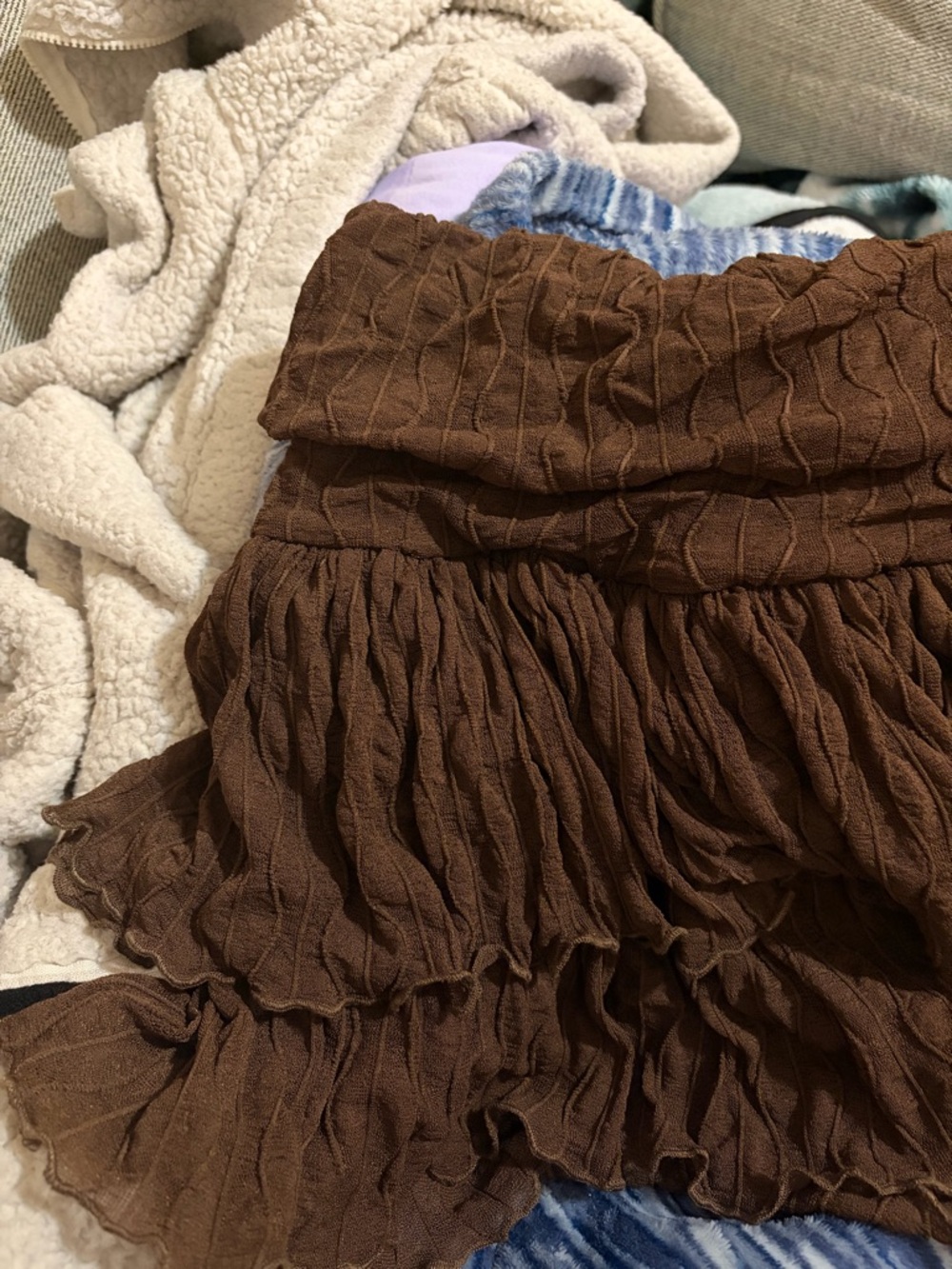 Brown mini skirt - Picture 3 of 4